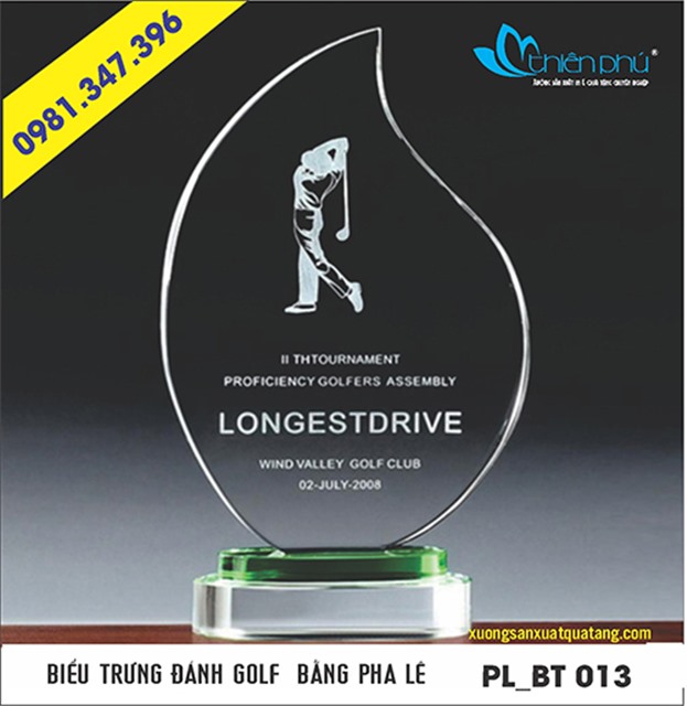 Biểu trưng pha lê đánh golf