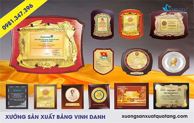 Xưởng sản xuất bảng vinh danh, chứng nhận, kỷ niệm chương gỗ đồng tại hà nội