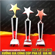 Cúp pha lê hình ngôi sao đồng