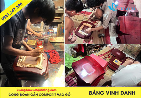 sản xuất bảng vinh danh gỗ đồng