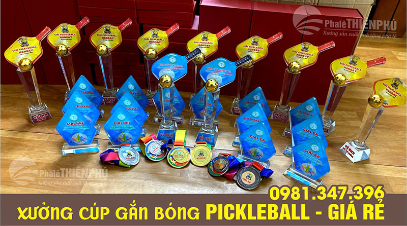 cúp giải đấu pickleball 10