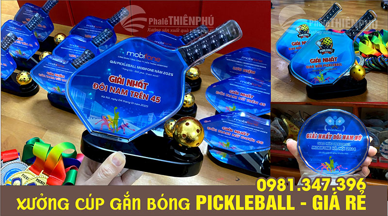 cúp giải đấu pickleball 11